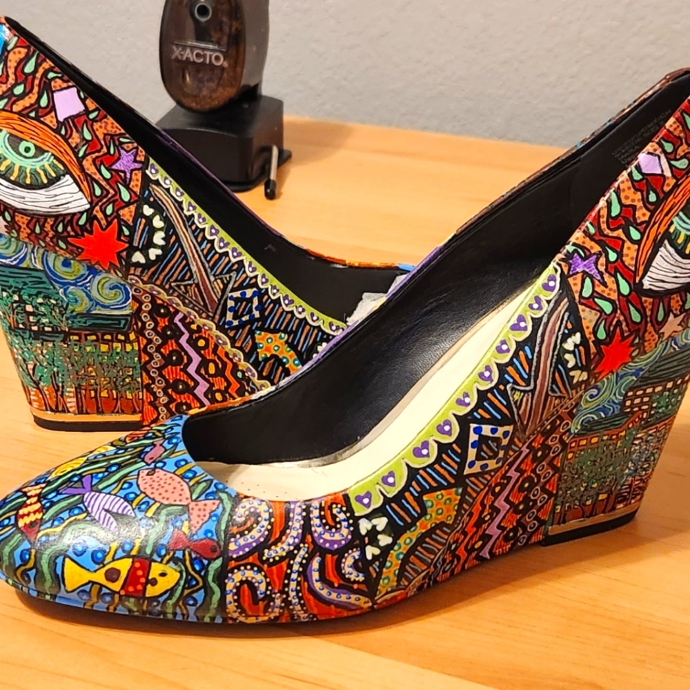 Custom Handpainted Wedges - Picture 9 of 11